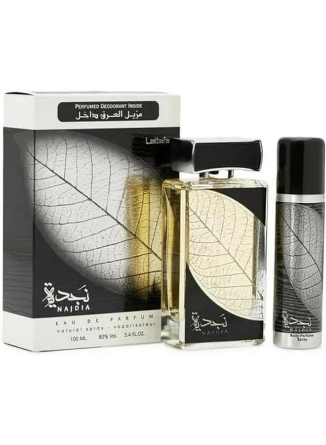 لطافة نجدية عطر 100 مل 3.4 أونصة أنا أكوا ورائحة الحمضيات أنا عطر شبابي مع انتعاش أنا حمضيات أكوا عنبر طازج دافئ أنا مناسب لأي مناسبة أنا نجدية مع مزيل عرق 100 مل - Image 2