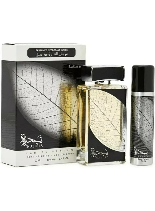 لطافة نجدية عطر 100 مل 3.4 أونصة أنا أكوا ورائحة الحمضيات أنا عطر شبابي مع انتعاش أنا حمضيات أكوا عنبر طازج دافئ أنا مناسب لأي مناسبة أنا نجدية مع مزيل عرق 100 مل - Image 1