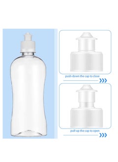 SYOSI 60 Pack Push Pull Caps for Bottles 28 mm Plastic Water Bottle Cap Bottle Sports Cap Water Bottle Replacement Tops Sport Bottle Lid Replacement Caps, White  - Image 5