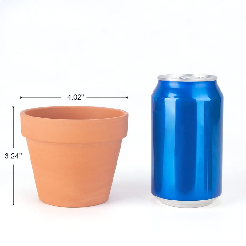 CFKJ [26 Pack] 4" Planter Nursery Pots Terracotta Pot Clay Ceramic Pottery Cactus Pots Flower Succulent Plants Pot Garden (4") - Image 2