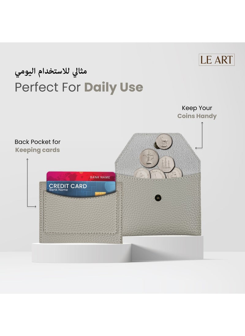 LeArt Leather Coin Wallet for Men & Women | Coin Purse | Coin Holder | For Coins, Keys, Earphones, Cards, AirPods, Rosary | Great Gifting Option (Wallet Camel)  - Image 3