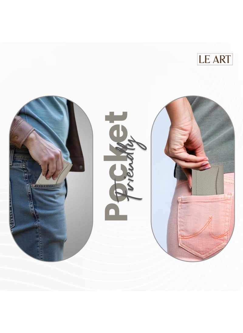 LeArt Leather Coin Wallet for Men & Women | Coin Purse | Coin Holder | For Coins, Keys, Earphones, Cards, AirPods, Rosary | Great Gifting Option (Wallet Camel)  - Image 4