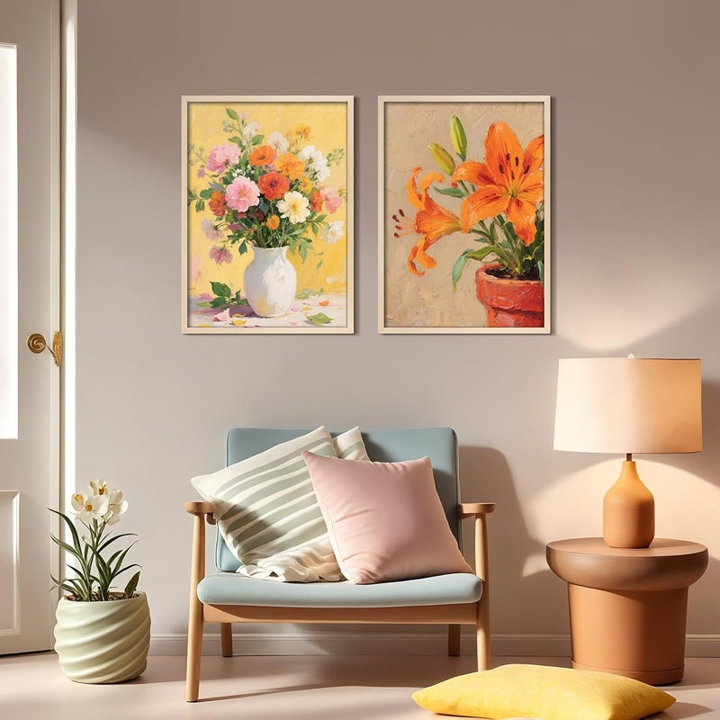 جيفت جاردن إطار الصورة Giftgarden بلون الخشب الطبيعي مقاس 50 × 70 سم، إطار ملصق كبير من الألومنيوم للصور والشهادات والملصقات مقاس 70 × 50 سم - للتعليق الأفقي أو الرأسي فقط على الحائط - Image 5