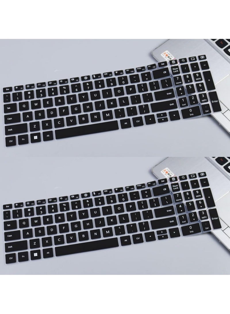 عام قطعتان واقي لوحة مفاتيح متوافق مع Huawei Matebook D16 2024 مقاس 16 بوصة الطرازات MCLF-X/MCLG-16/MCLEF-X - غطاء سيليكون TPU مرن للوحة المفاتيح