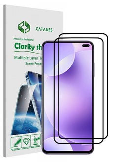 CATANES 2 Pack For Xiaomi Redmi K30 5G Screen Protector Tempered Glass Full Glue Back  - Image 1