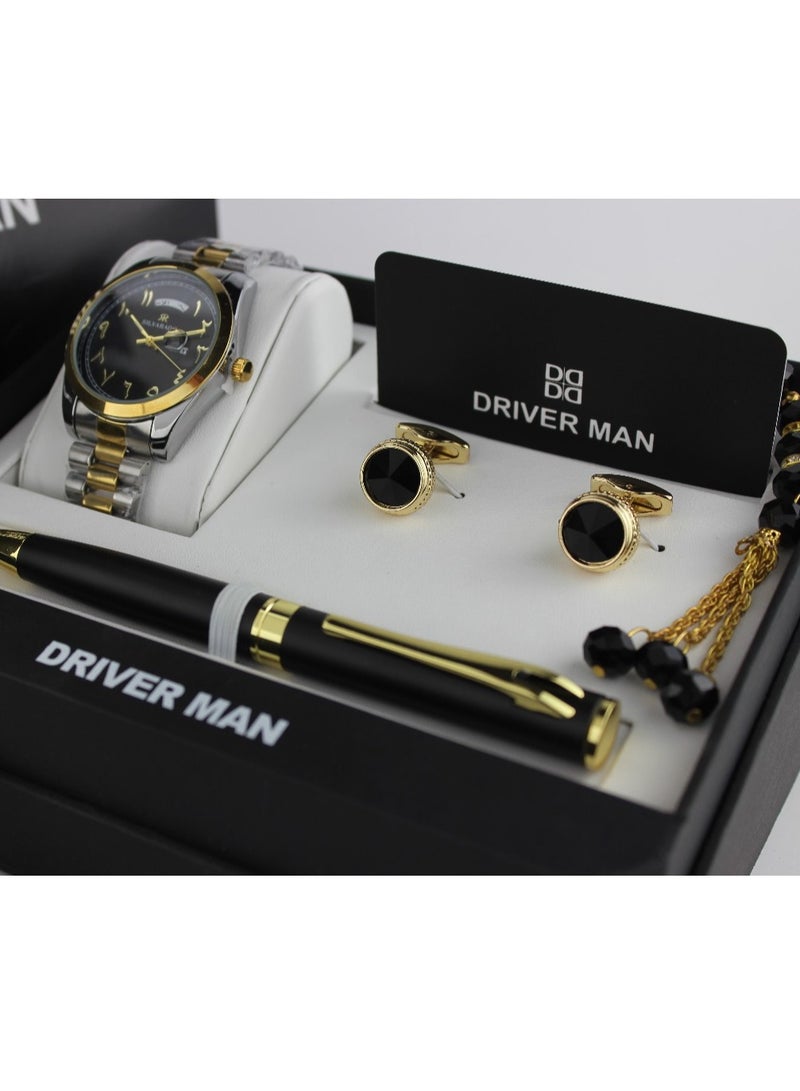 مان طقم ساعه رجالي من أربع قطع فاخر