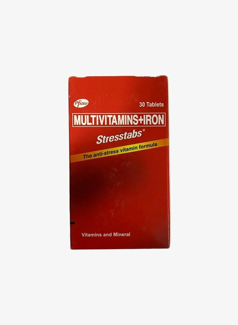 جي أس كيه سترس تابس متعددة الفيتامينات وأقراص الحديد -