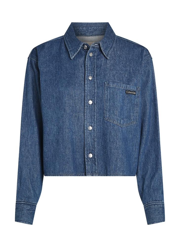 Calvin Klein Jeans Cropped Button Down Shirt  - Image 5