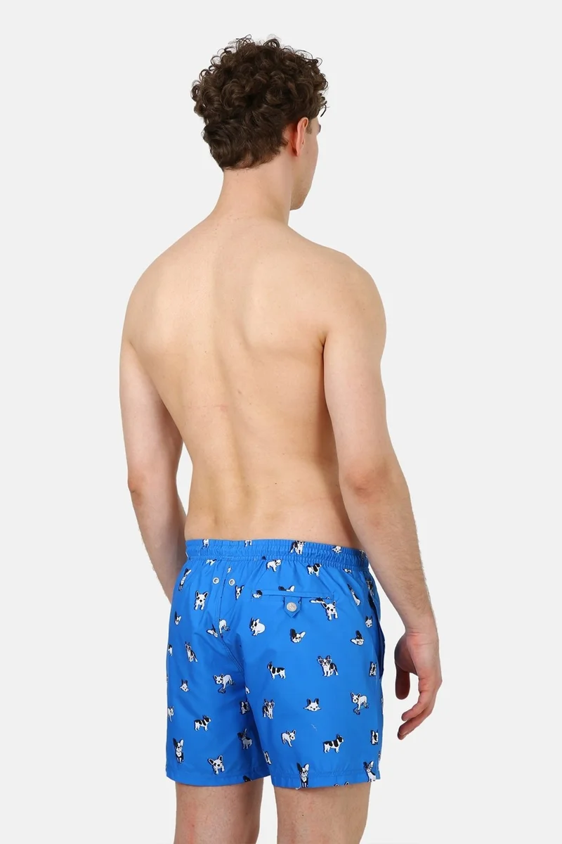 جون فرانك Swim Shorts All Over Pocket Swimsuit Short Men's Swimsuit Short JFSSSW41FBULLDOG