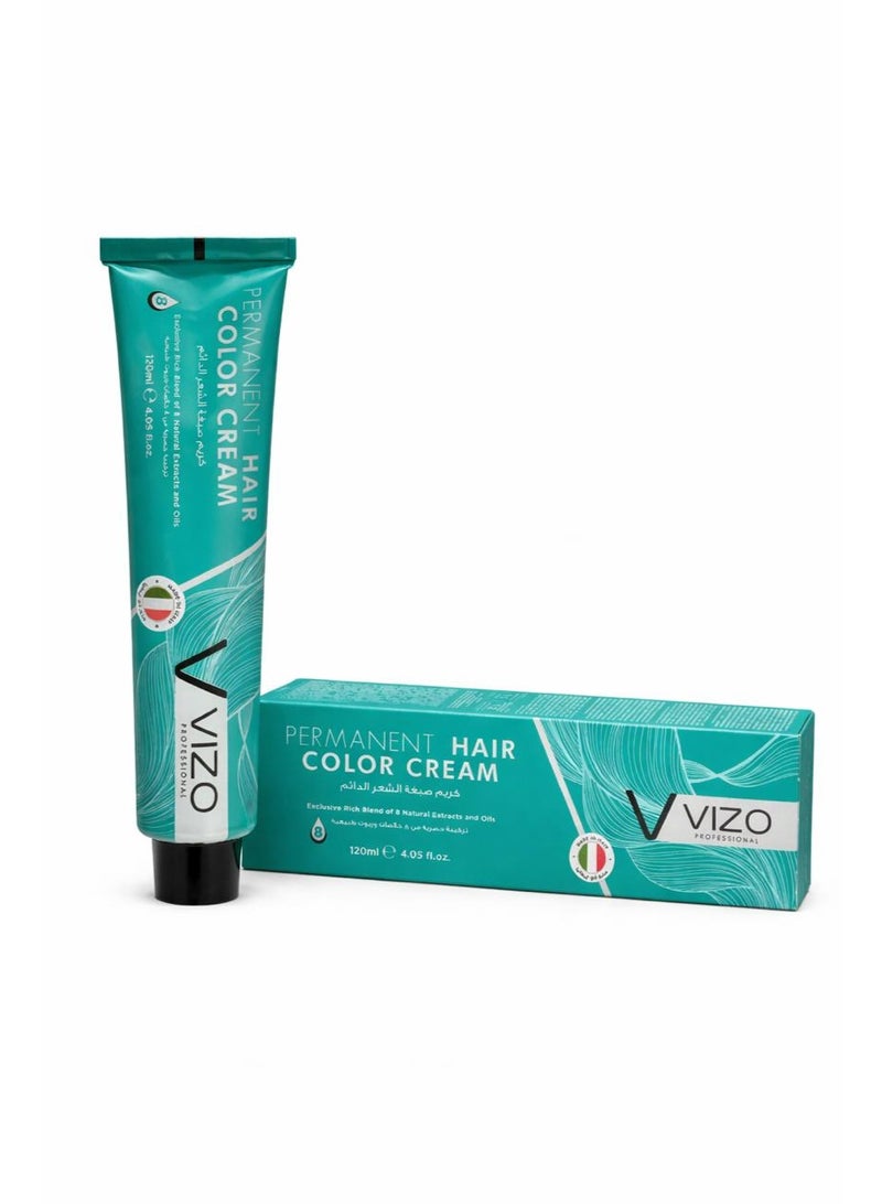 VIZO Permanent Hair Color Cream No.4.0 Natural Medium Brown 120ML - Image 3