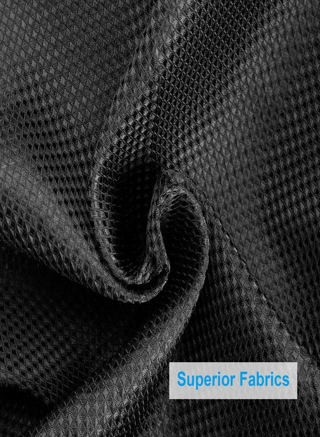 AmazerBath Black Shower Curtain Thick 240GSM, Fabric Shower Curtain with Waffle Weave, Bathroom Shower Curtains, Hotel Quality Heavy Duty, 72 x 72 Inches - Image 4