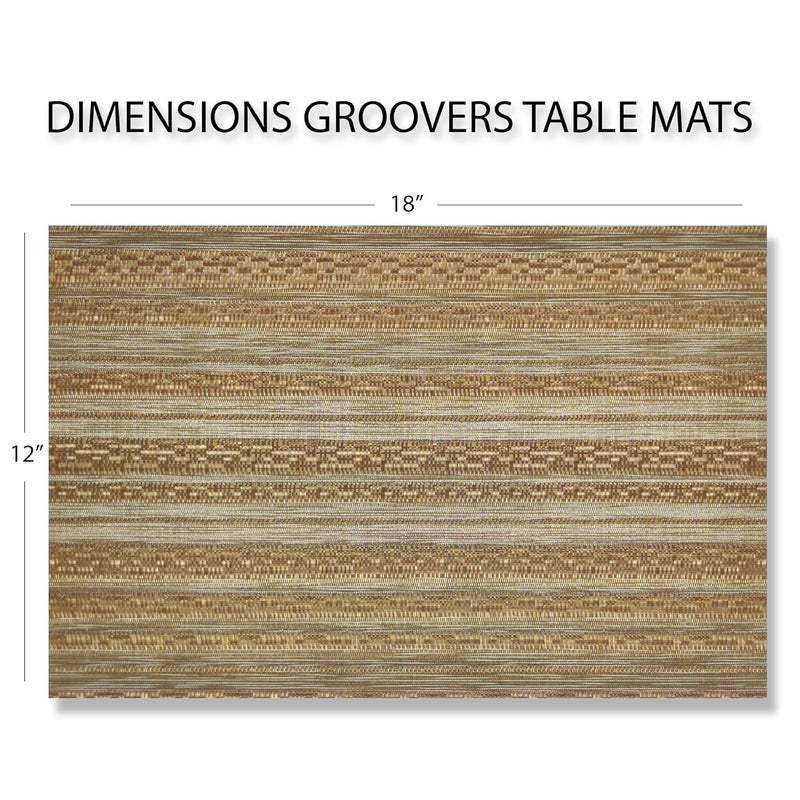 Groovers Table Mats Dining Placemats Set of 6 Heat Resistant Premium Table Mats - Image 3