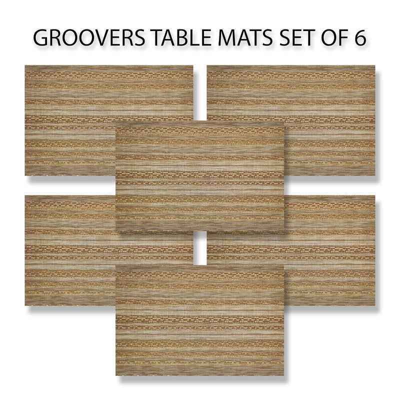 Groovers Table Mats Dining Placemats Set of 6 Heat Resistant Premium Table Mats - Image 4