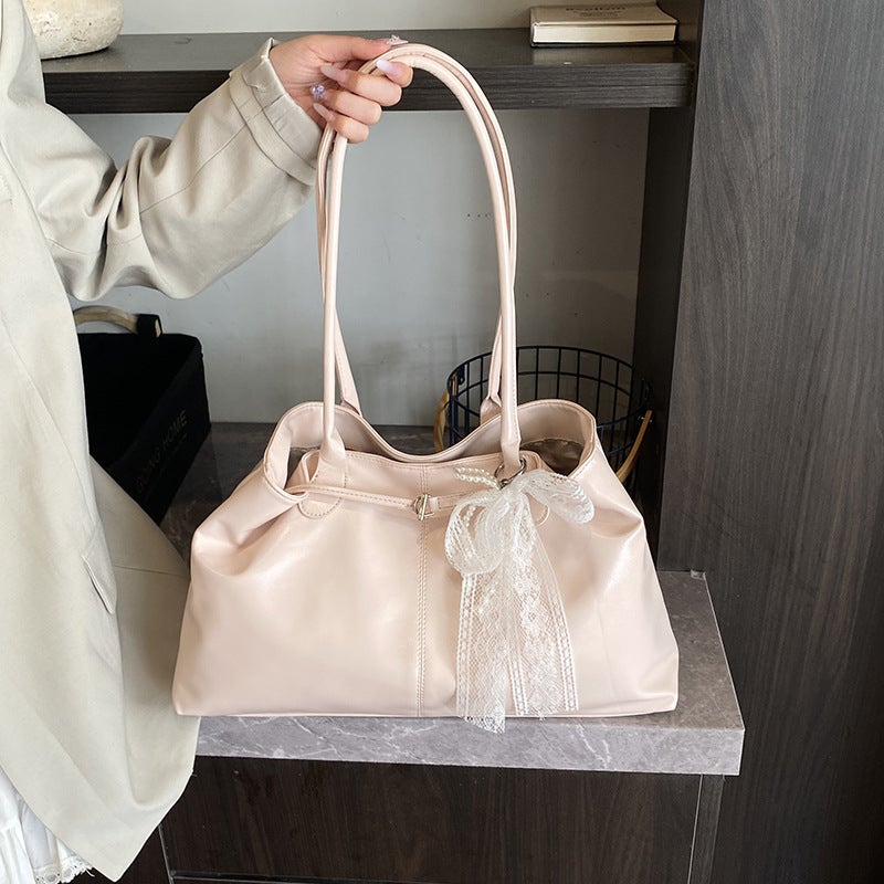 Lace Large Capacity Commuter Tote Bag Women'S 2025 Niche All-Match Fashionable Shoulder Underarm Bag - Image 3