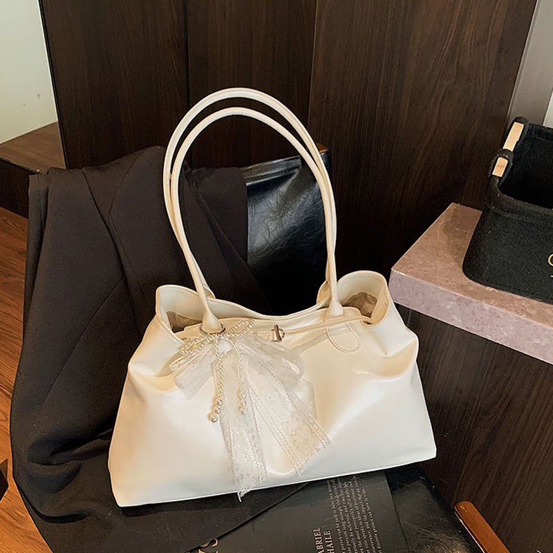 Lace Large Capacity Commuter Tote Bag Women'S 2025 Niche All-Match Fashionable Shoulder Underarm Bag - Image 2