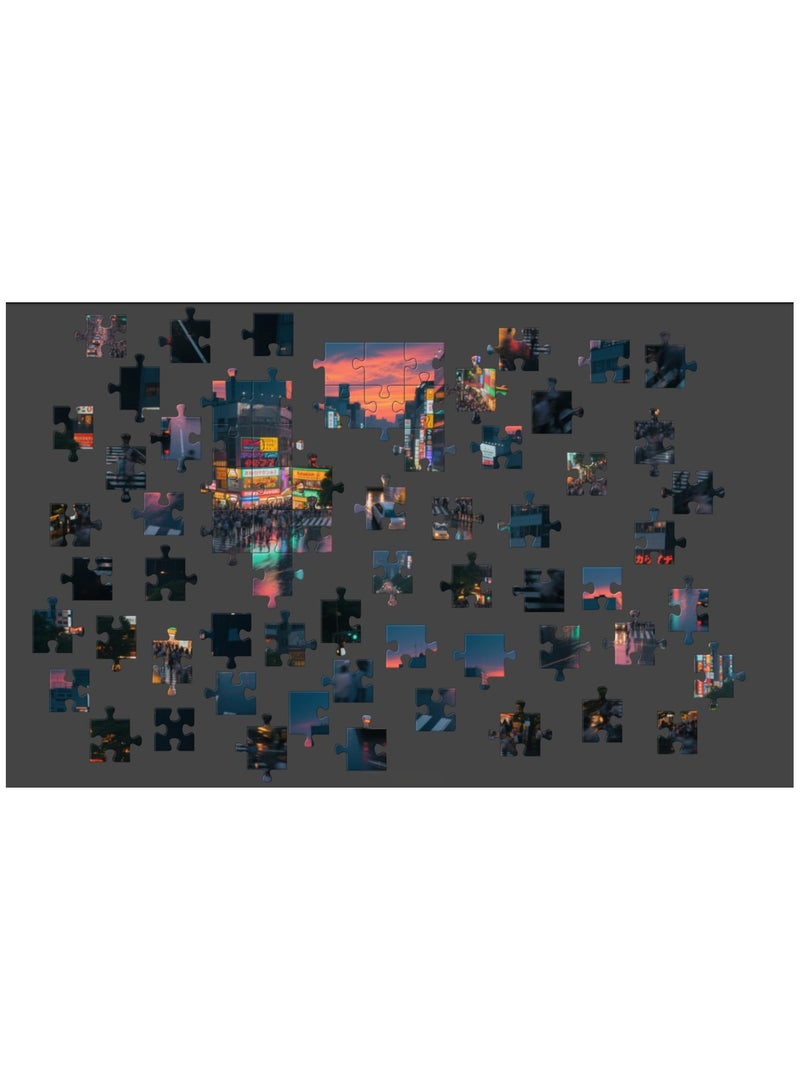 1000 piece Tokyo Shibuya Crossing Twilight Scene Puzzle - Creative Design Patterns, Rich and Colorful Art Experience, Suitable for Adults and Children - Image 3