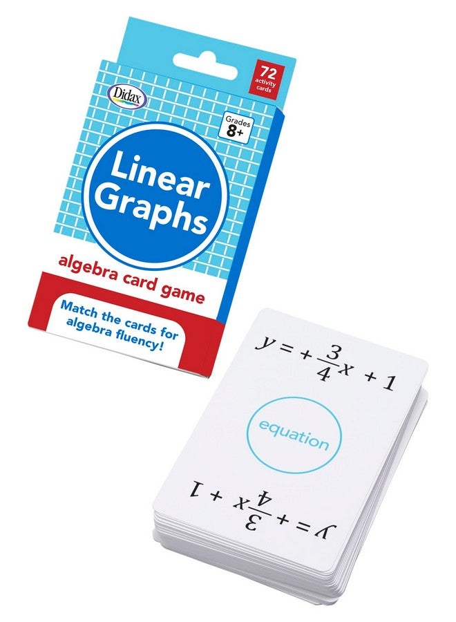 Linear Graphs Algebra Card Game,White