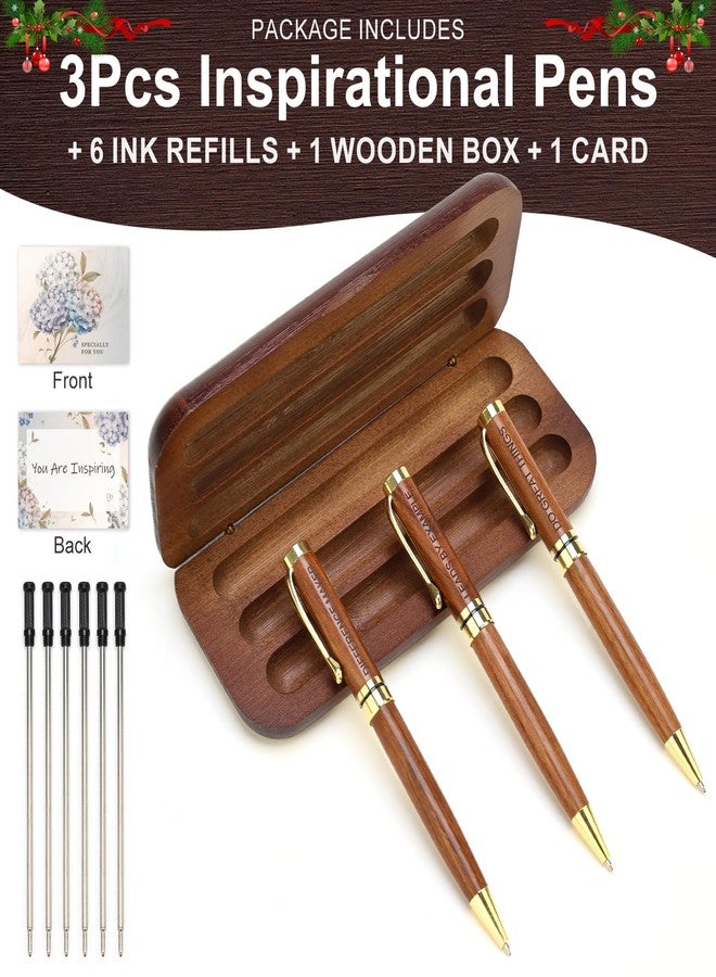 Renawe Engraved Wood Pen Set Office Gifts for Boss Coworkers Coach Difference Maker Gifts for Women Men Appreciation Employee Counselor Therapist Leadership Gift Work Stuff Business Pens Thank You Gift - Image 3