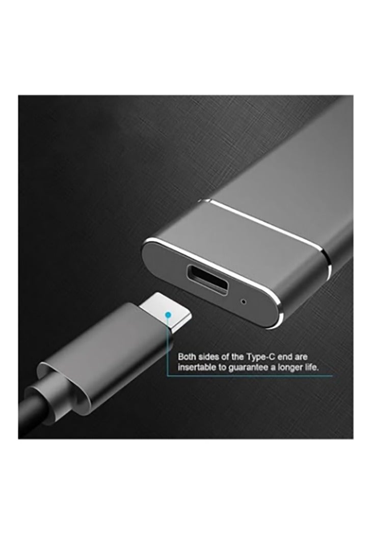 1TB External Hard Drive, Type C USB3.1 Portable Ultra Slim Large Capacity Shockproof Anti-Drop Hard Drive External, HDD Compatible, Mobile Backup Storage, Data Transfer Suitable for PC, Desktop, Laptop (Black) - Image 4