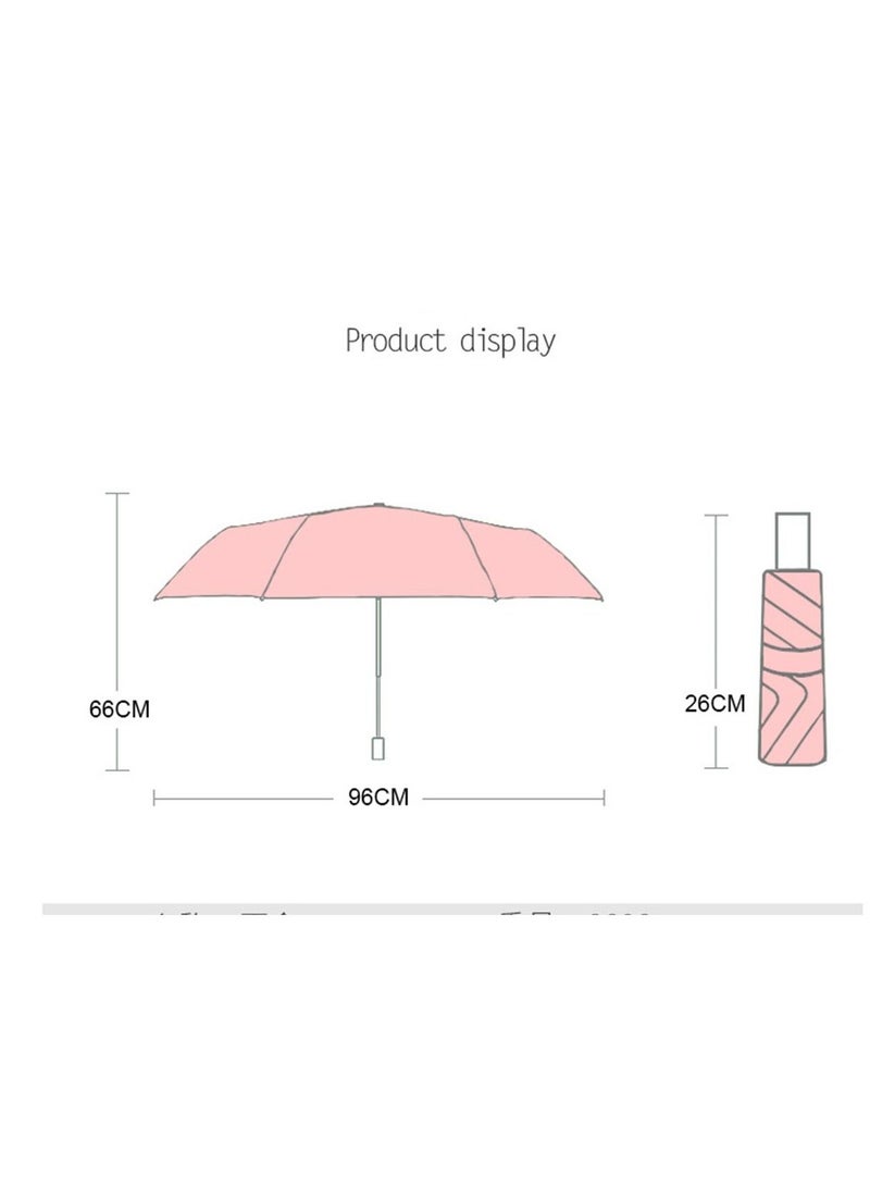 Loquat UV Vinyl Sunblock Umbrella Folding Rain And Sun Automatic Umbrella  - Image 2