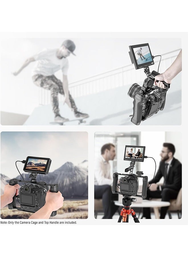 Neewer - NEEWER Universal Camera Cage & Top Handle with 3/8" ARRI Locating Pins Kit, Video Rig Camera Stabilizer with Arca Type Base, Dual Handgrips, Compatible with SmallRig Accessories, CA016T - Image 1