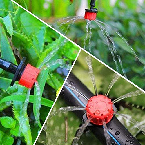 Pinolex Adjustable Irrigation Drippers Sprinklers Emitter - Adjustable Water Flow Sprinkler for Garden Watering with 1/4-Inch Barb Thread, Suitable for 4mm/7mm Tube, Constant Irrigation Uniformity - Image 5