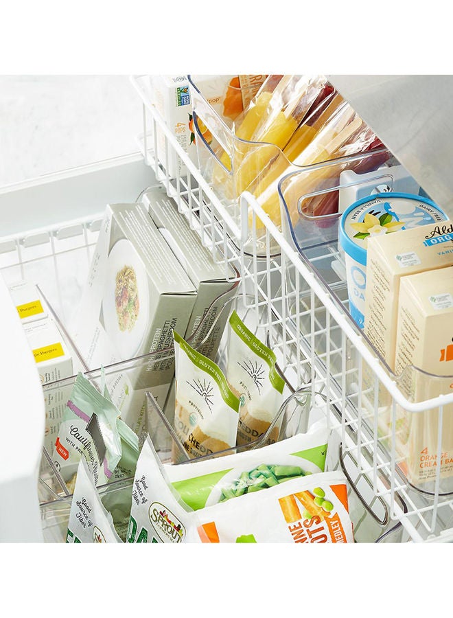 iDesign Narrow Divided Freezer Bin Clear - Image 4