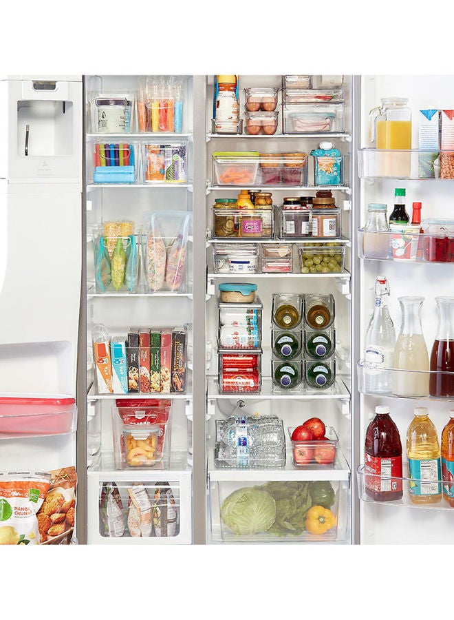 iDesign Narrow Divided Freezer Bin Clear - Image 3