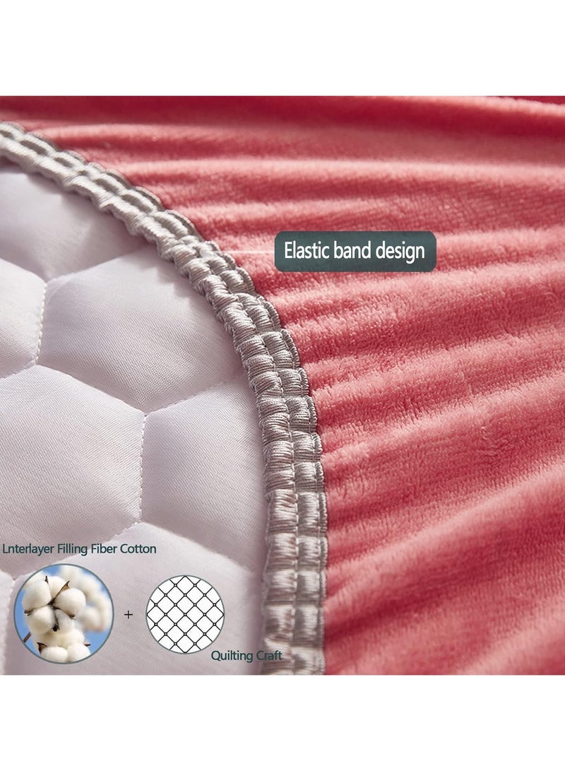 A.M Extra Deep Quilted Mattress Protectors, Thick Milk Velvet Quilted Sheet, 1 Piece Mattress Protector Cover, Dust Proof Bed Sheet(200x220cm) - Image 5