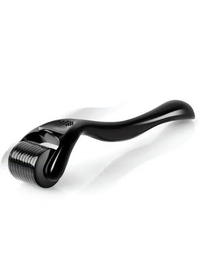 Chabeia Microneedling 540 Derma Roller Dermaroller 0.5mm Titanium Face Beard Roller (Black Handle+ Black Roller) - Image 1