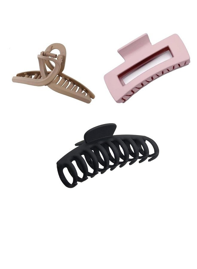 SKYUNION Large Claw Clips For Thick Hair, Wide-open Large Hair Clips Nonslip Ponytail Holder Hair Clips Hair Accessories For Women Girls,Feal Free With Latest Hair Clips P-3 - Image 1