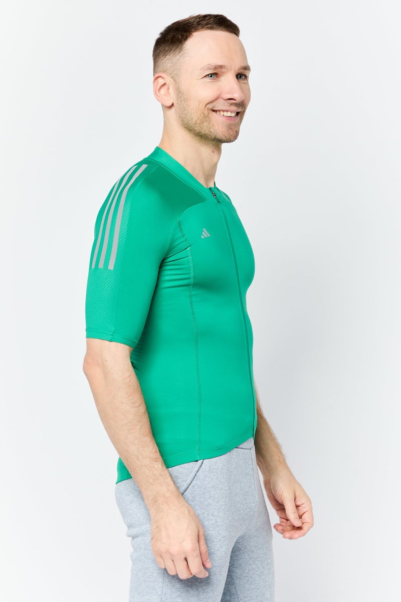 Adidas Men Sportswear Fit Short Sleeve Training Jersey, Green  - Image 2