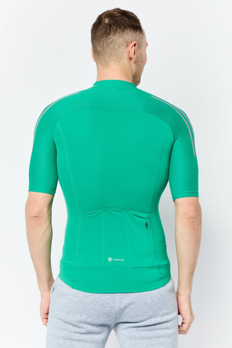Adidas Men Sportswear Fit Short Sleeve Training Jersey, Green  - Image 4