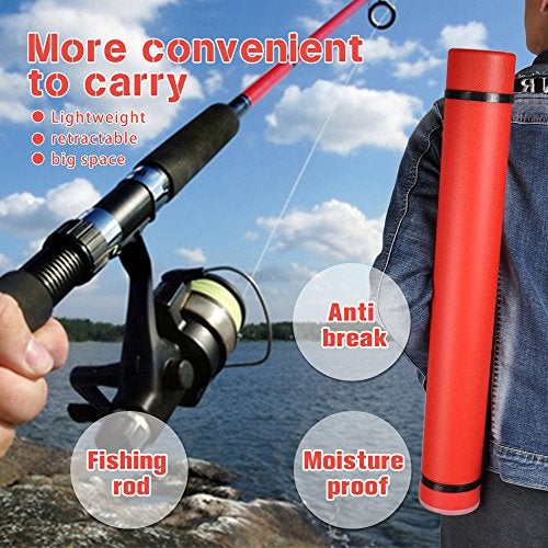 DEWEL Document Tube,Plastic Expanding Poster/Art/Document Storage Tube 24.5 to 40 inches Adjustable with Carrying Strap Waterproof and Light-Resistance Telescoping Carrying Case (Red-Large Size) - Image 4