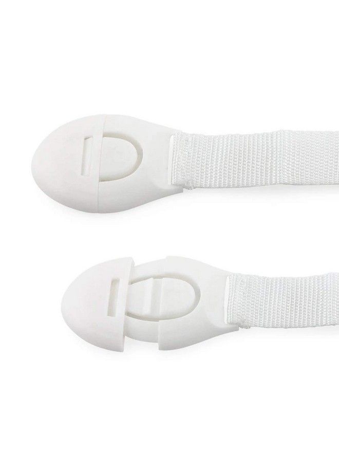 Orcoa Home Use Safety Security Strap Locks For Cabinets Drawers Cupboards And Refrigeratorsinfant;Kid'S Hand And Finger Protector (White Colour) (Pack Of 4) - Image 1