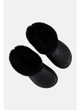 crocs Women Slip On Stomp Lined Ankle Boots, Black  - Image 2
