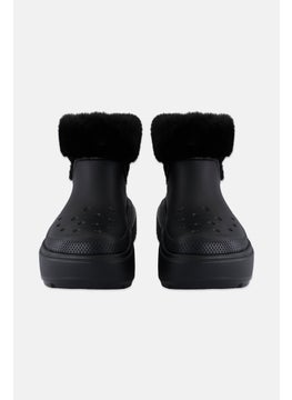 crocs Women Slip On Stomp Lined Ankle Boots, Black  - Image 4