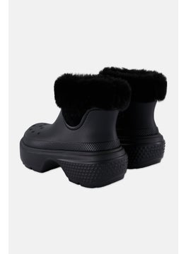 crocs Women Slip On Stomp Lined Ankle Boots, Black  - Image 3