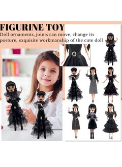 Tepveisoy Monsters High School Wednesday Dolls & Accessories, Wednesday Addams Collection, wearing Nevermore College uniforms  - Image 4