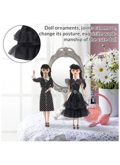 Tepveisoy Monsters High School Wednesday Dolls & Accessories, Wednesday Addams Collection, wearing Nevermore College uniforms  - Image 3