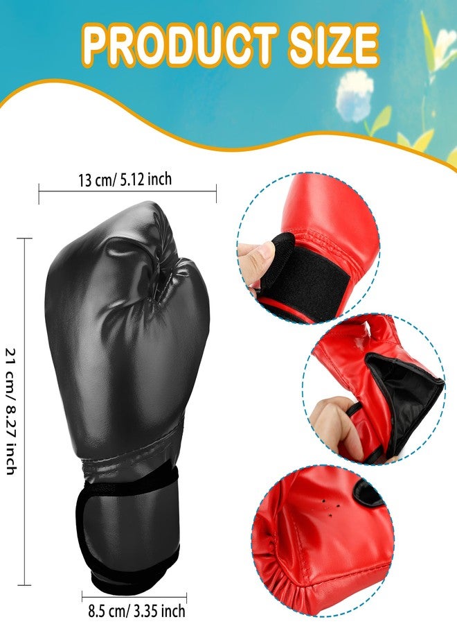 Spaluck 4 Pairs Kids Boxing Gloves Sparring Punching Gloves for Kid and Youth Training Kickboxing, 4 Colors - Image 2