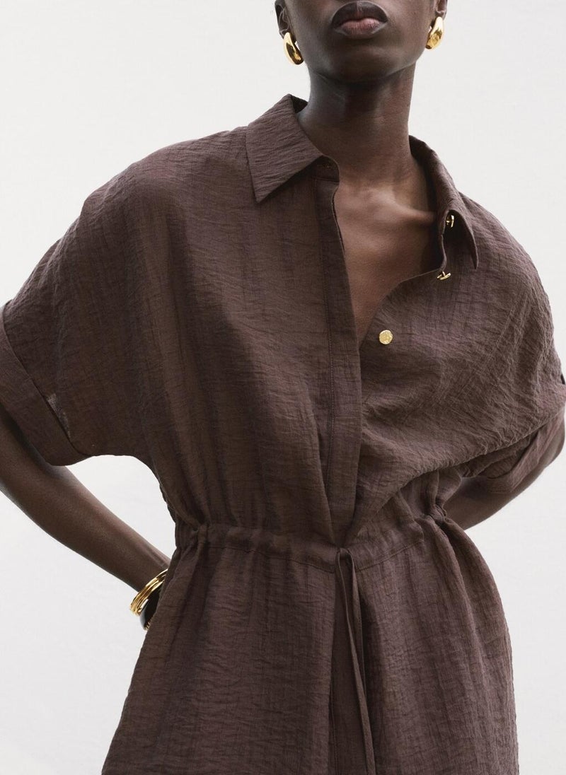 MANGO Lyocell shirt with adjustable waist  - Image 4