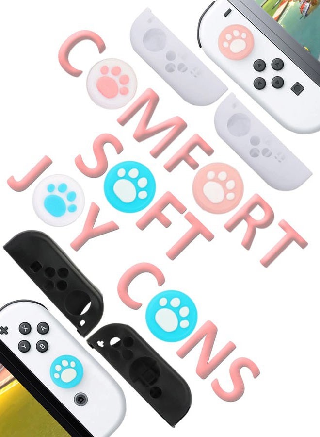 Arisll Accessories for Family Bundle Accessories for Nintendo Switch OLED, Carry Case& Screen Protector,4 Pack Joy Con Grips and Steering Wheels, Case Cover,Stand Mount,Joy Con Charger and MoreSwitch OLED - Image 3