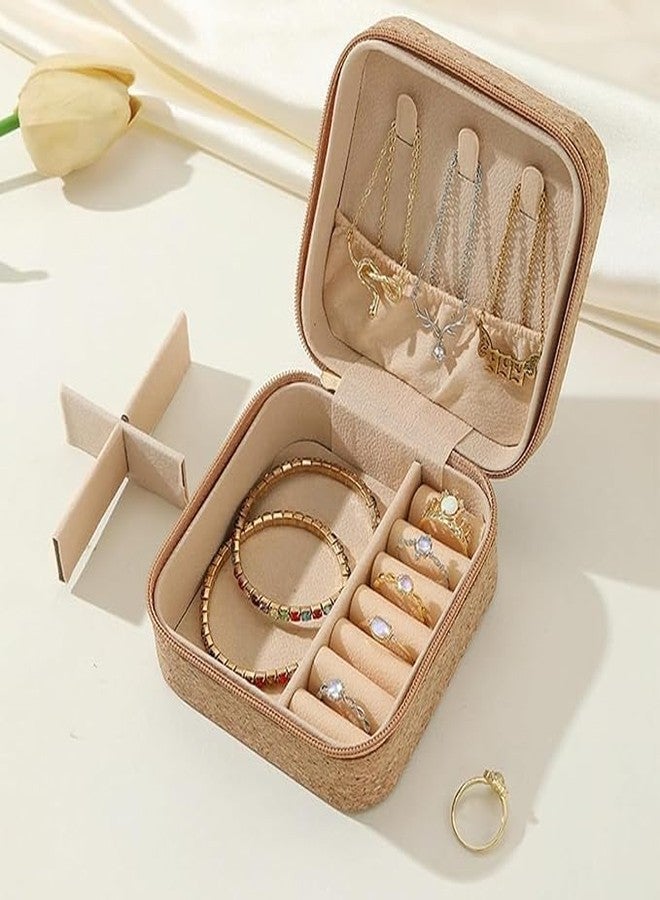 Hidak حقيبة سفر صغيرة للمجوهرات من هيداك | صندوق منظم من الجلد الصناعي | حامل صغير محمول لتخزين المجوهرات للنساء | خواتم، أقراط، قلائد، أساور - Image 3