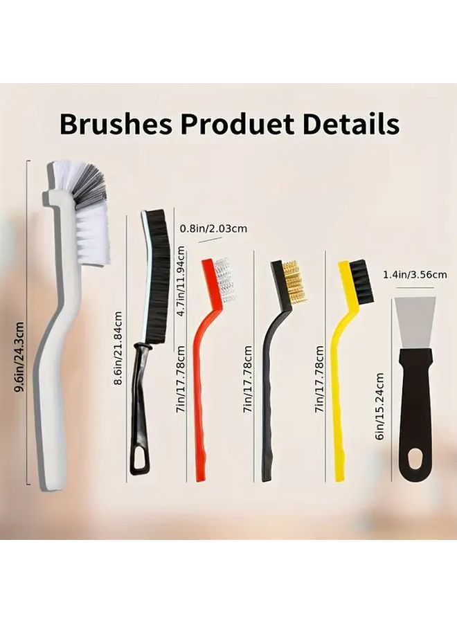 12pcs Heavy Duty Long Handle Window And Narrow Space Cleaning Brush Set - Image 3