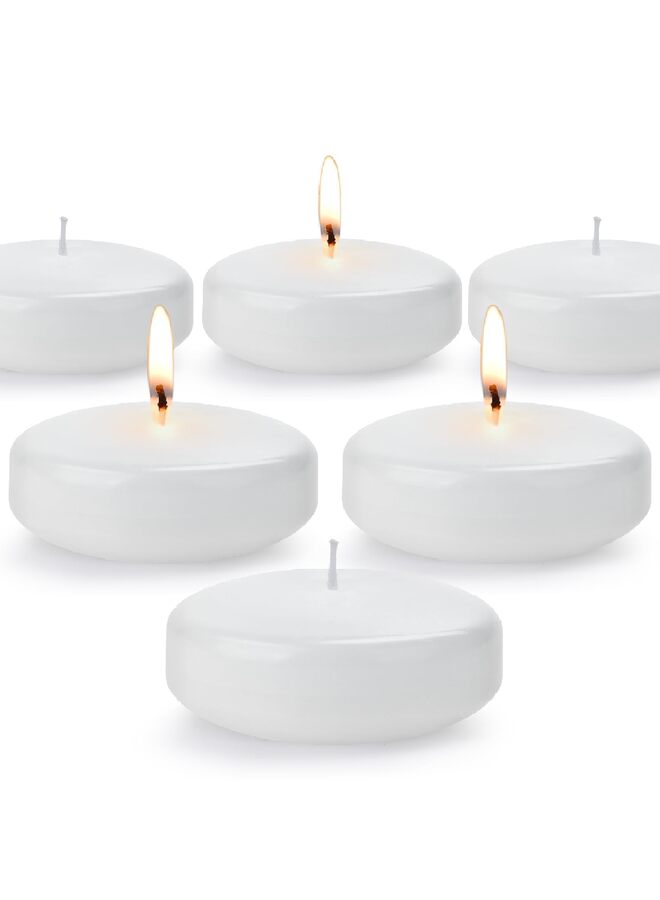 White Floating Candles-3 Inch Unscented Dripless Wax 13-15 Hours Burning,24 Pack for Centerpieces Floating Candles, for Cylindrical Vases, Swimming Pool,Restaurant,Wedding,Party Decoration - Image 1