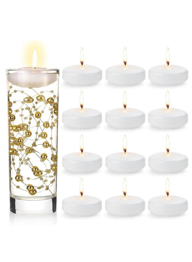 White Floating Candles-3 Inch Unscented Dripless Wax 13-15 Hours Burning,24 Pack for Centerpieces Floating Candles, for Cylindrical Vases, Swimming Pool,Restaurant,Wedding,Party Decoration - Image 3