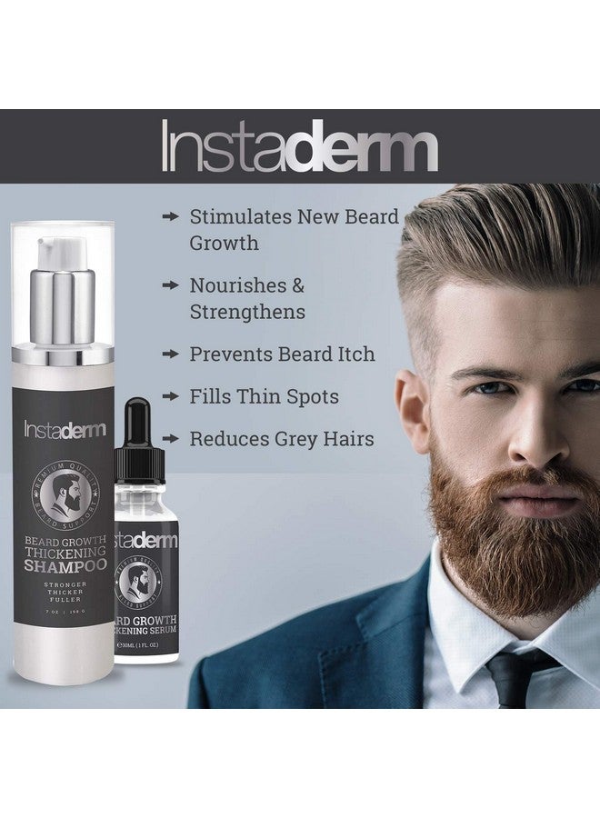 Instaderm Beard Growth Thickening Serum Strengthens & Repairs Follicle Growth From The Root. Prevents Flakey Beard Dandruff. Nourishes Beard & Skin For Thicker Fuller Longer Healthier Facial Hair. - Image 3