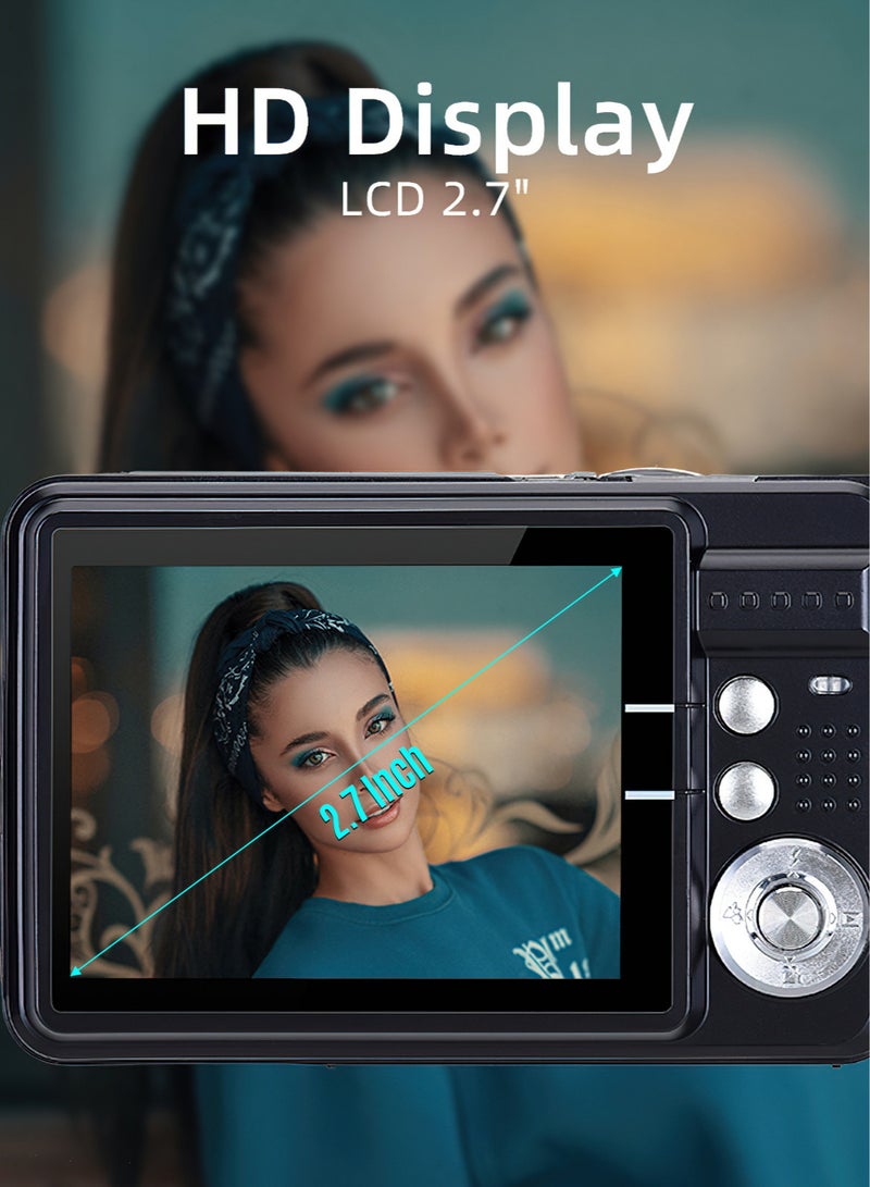 Generic Portable 720P Digital Camera Video Camcorder 18MP Photo 8X Zoom Anti-shake 2.7 Inch Large TFT Screen Built-in Lithium Battery  - Image 3