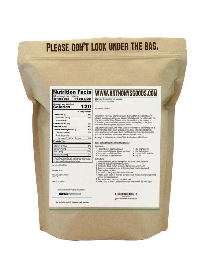 Anthony's Vital Wheat Gluten, 4 lb, Vegan, Non GMO, Keto Friendly, Low Carb - Image 2